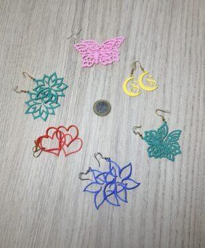 boucle d'oreilles 3D