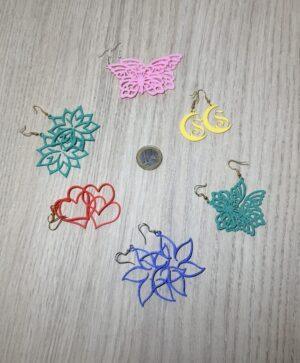 boucle d'oreilles 3D