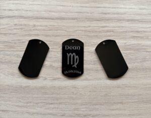 Boutique pendentif plaque militaire